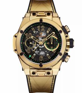 Мужские часы Shiny Gold Sapphire Usain Bolt от мануфактуры Hublot 