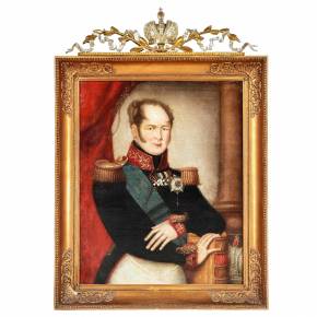 Roman Maksimovich Volkov. Portrait of the Russian Tsar Alexander I, first quarter of the 19th century. 