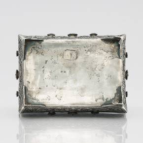 Silver filigree box of the 19th century. Odessa, Russian Empire, 1898-1908 
