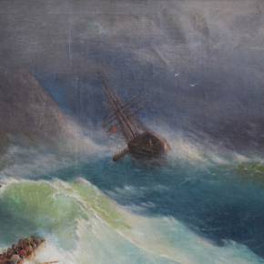 Картина Бушующее море. Рубеж 19 - 20 веков.