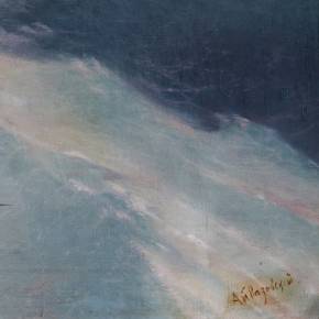 Картина Бушующее море. Рубеж 19 - 20 веков.