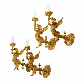 Four sconces made in the style of Napoleon III. France. The turn of the 19th and 20th centuries. 
