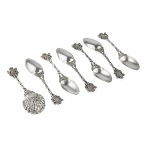 A set of silver spoons from the Scandinavian service of Prince Yusupov. Alex GueytonParis, 19th century