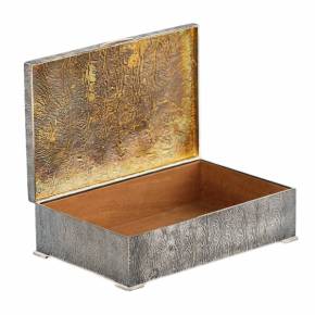 Silver box for cigarettes Nugget Finland. Early 20th century. 