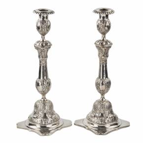 A pair of silver Saturday candlesticks. Kyiv 1878 