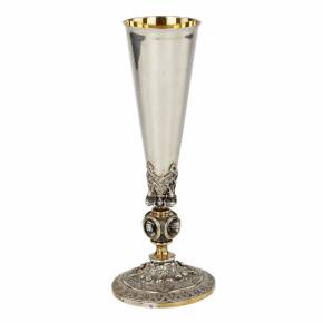 Gilded silver goblet. St. Petersburg, 84 samples, late 19th century. 