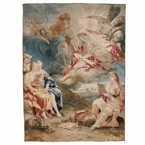 Antique tapestry Triumph of Apollo. Model Jan van Orley and Augustin Coppens. Brussels. 18th century, around 1725 