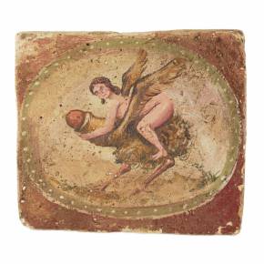 Pompeian, erotic brick with allegorical scene. I - II centuries BC. 