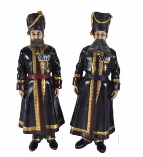 PAIR OF BRONZE FIGURES OF THE IMPERIAL FAMILY’S COSSACK GUARDS RUSSIA, ST PETERSBURG, 1912