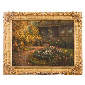 DATCHA WITH FLOWERING GARDEN STANISLAV ZHUKOVSKY. 1921
