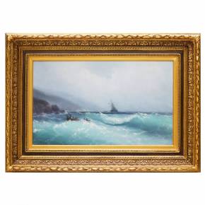 ХАРЛАМПИЙ ДМИТРИЕВИЧ КОСТАНДИ. ШТОРМОВОЕ МОРЕ РОССИЯ, НАЧАЛО XX ВЕКА