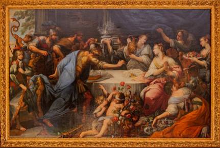 THE GIFT OF CLEOPATRA TO CAESAR ITALIAN SCHOOL, BOLOGNA, LATE 17TH CENTURY