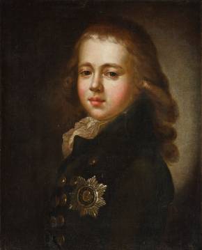 GRAND-DUC CONSTANTIN PAVLOVITCH (1779–1831). ATTRIBUÉ À JEAN-LOUIS VOILLE (1744–1829). RUSSIE, FIN DU XVIIIe SIÈCLE