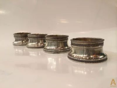 Russian silver salt shakers by Kurlyukov. 