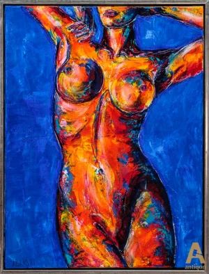 The painting "Nude Model" Antoni Adamski