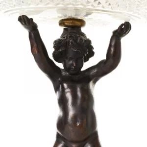 vase-candy bowl Putti France. 19th century. 