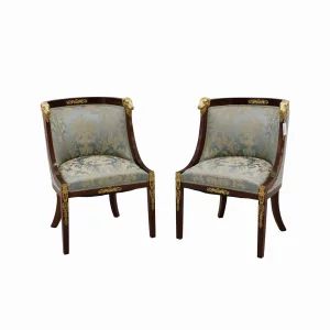 Pair of armchairs in the Empire style. 