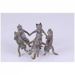 Danse des chats à la souris.  Bronze de Vienne