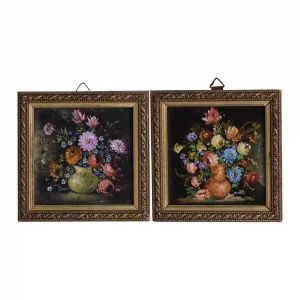 A pair of still lifes Flowers