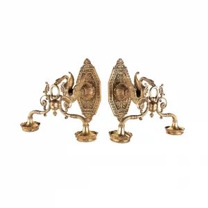 Pair of gilded bronze sconces