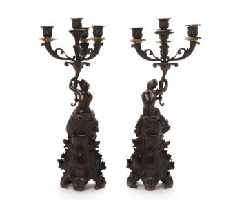 A pair of candelabra. Belle Epoque 