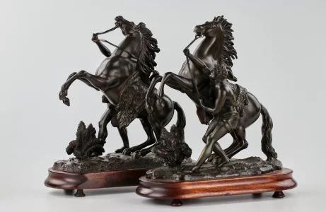 19. gadsimta beigu Marley zirgu pāris 