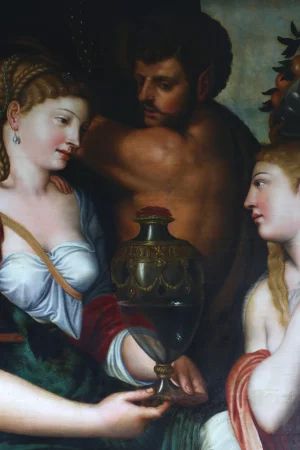 Mythological scene Cup of Ceres. Frans Floris de Vriendt. 