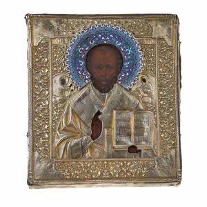 Svētā Nikolaja Brīnumdarītāja ikona. Egornovs Semjons Matvejevičs. Maskava 19.gs. 