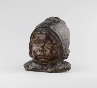 Bronze bust of a girl. Italy. The turn of the 19th-20th centuries. 