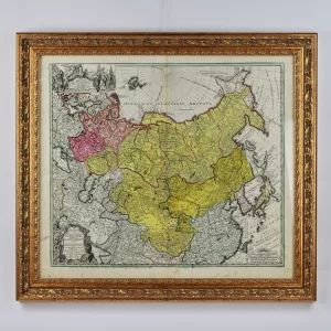 Географическая карта Российской империи. Нюрнберг (Ян Янссон) 1730-39