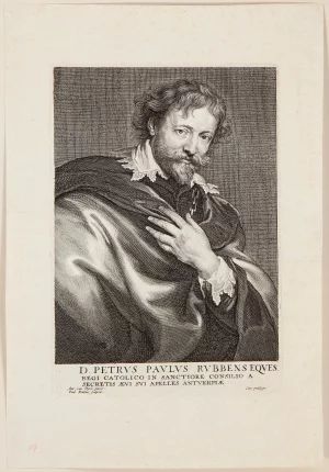 Eau-forte "Portrait de lartiste Pieter Paul Rubens"