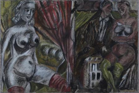 Adolf Zardinsh. Erotic scene. 1942