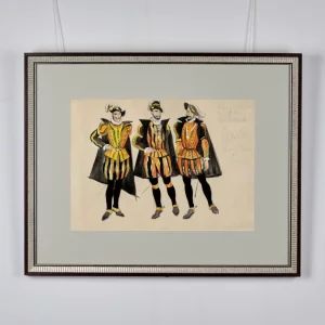 Sketch for the costumes of the play by V. Hugo Ernani.