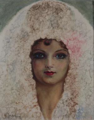 Une femme espagnole dans une cape blanche.