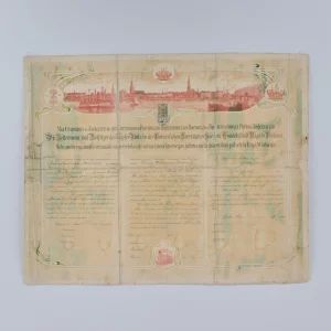 Rīgas plīts izgatavotāja diploms 1912. gadā.