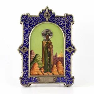 Икона  "Святой Благоверной княгини Анны" в серебряном окладе.