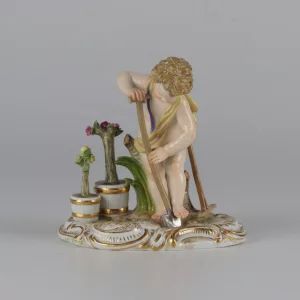 Figurine de jardinier. Allégorie de l'été. Meissen. Le tournant du 19-20 siècle. 
