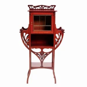 Elegant mahogany showcase in Art Nouveau style