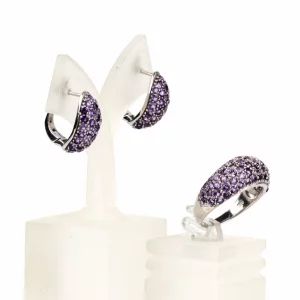Jewelry set with amethysts 