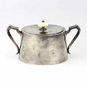 Faberge silver sugar bowl. 