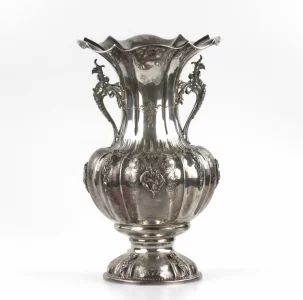 Elegant silver vase 