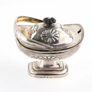 Russian silver vase for jam. 