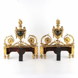 Pair of Louis XIV style fireplace heaters. 18/19 century. 