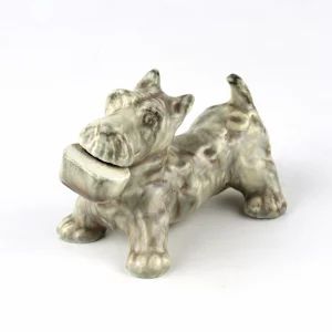 Faience figurine "Scotch Terrier". Factory Kuznetsov. Russia 