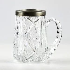 Crystal beer mug with silver. Latvia. 1920-30s. 