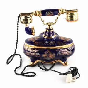 Desktop telephone in the style of "Limoges"