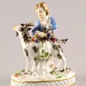 "Boy with a goat" Meissen