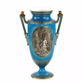 Vase peint. Manufacture impériale de porcelaine 1881-1894 