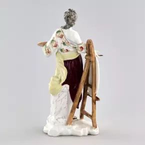 Porcelain figurine Allegory of Painting. Porcelain 19th century. 