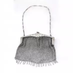 Ladies', silver, theatrical bag of the Modern era. 